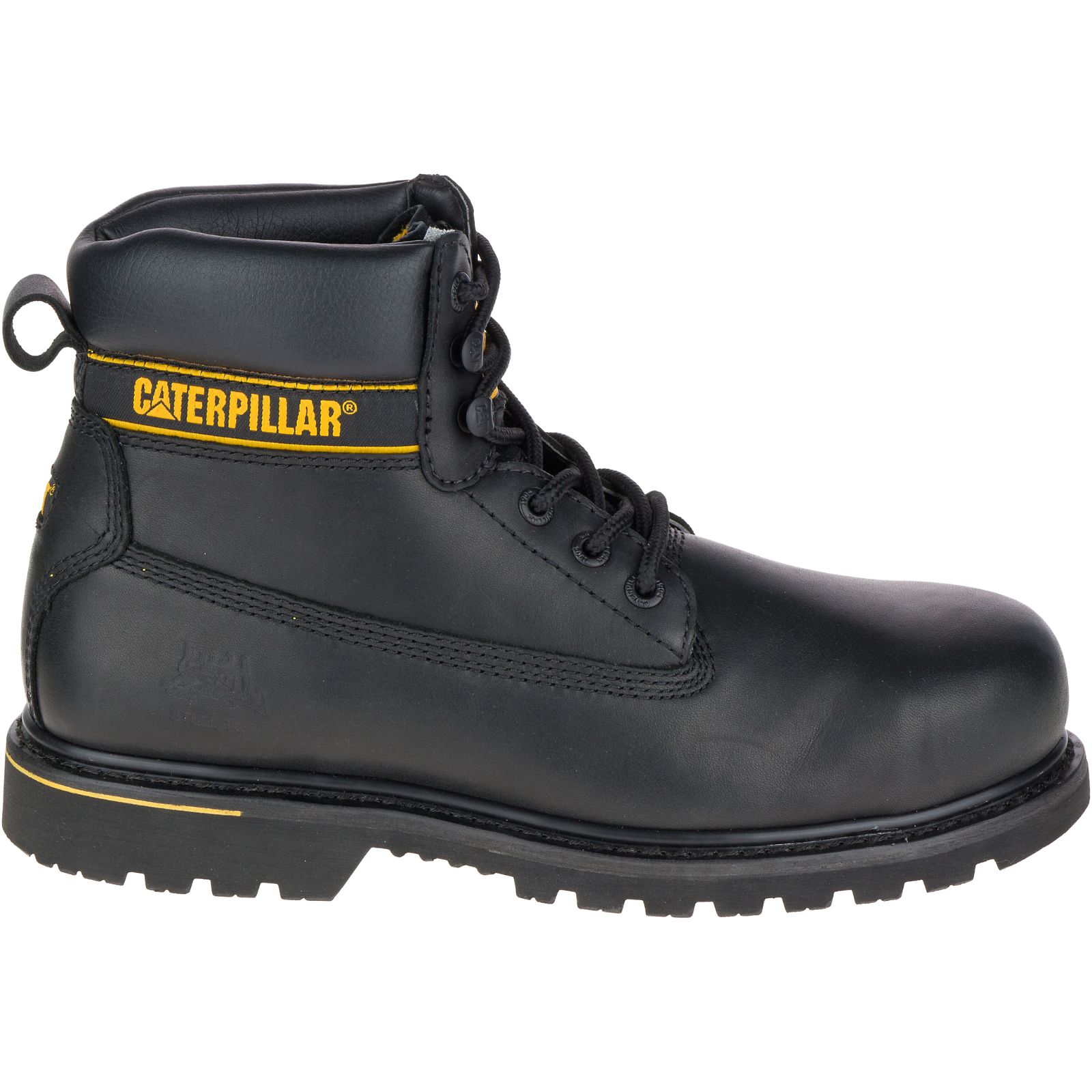Caterpillar Boots Karachi - Caterpillar Holton Steel Toe S3 Hro Src Mens Work Boots Black (613529-BLJ)